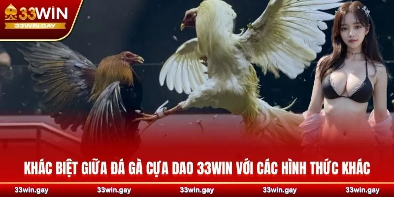 Điểm khác biệt giữa đá gà cựa dao 33WIN với các hình thức khác